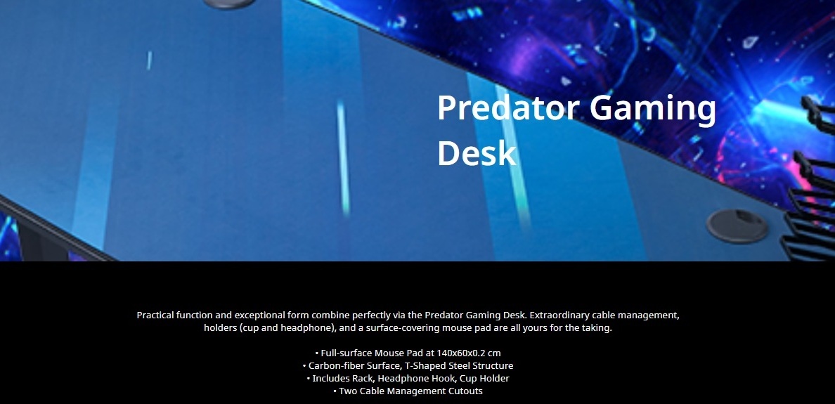 Predator Gaming Desk product page